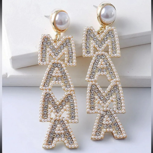 Mother Mama Crystal Earrings - Picture 3 of 10
